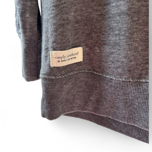 NWOT Simply Southern Charcoal embroidered Sweatshirt - Classy Game Starts - Picture 6 of 9